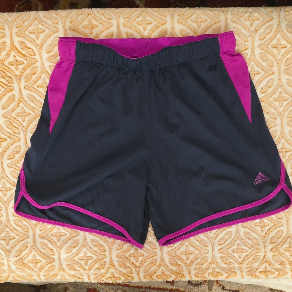 Adidas Women's Athletic Shorts in Black and Purple